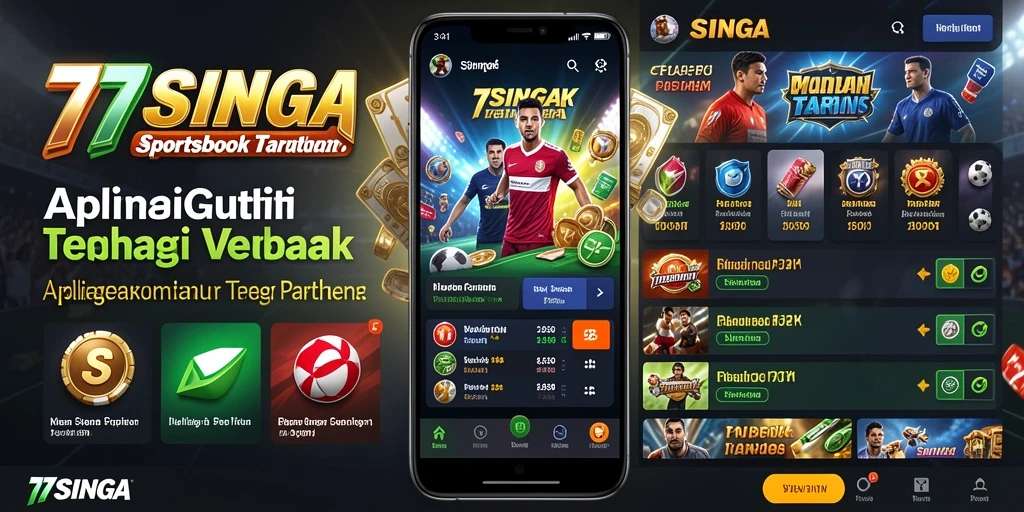 Tampilan gameplay aplikasi Sportsbook 77SINGA yang menarik dan interaktif.