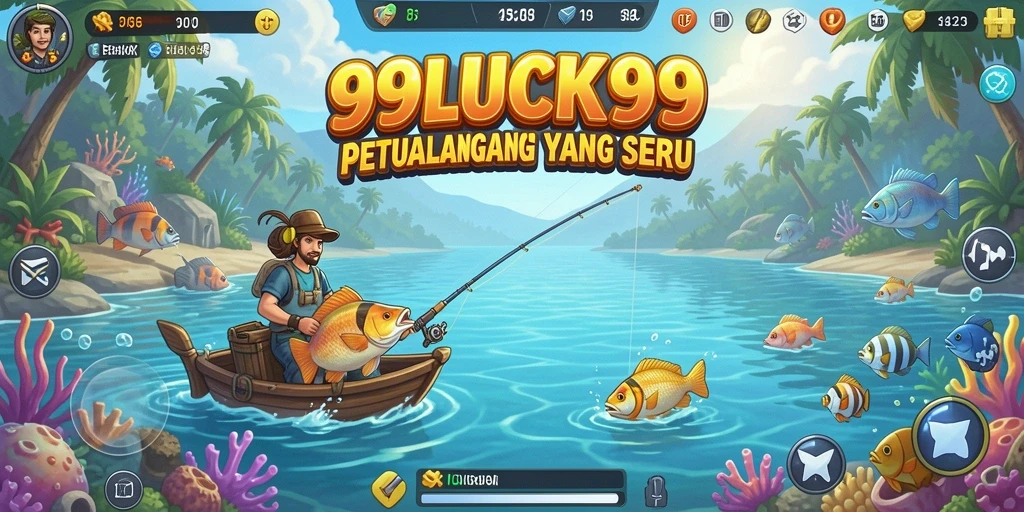 Tampilan gameplay memancing yang mendebarkan di 99LUCK99.