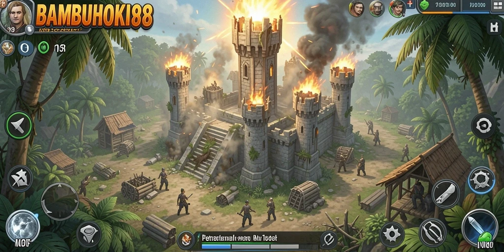 Tampilan gameplay <strong>BAMBUHOKI88</strong> yang menegangkan dan penuh strategi.