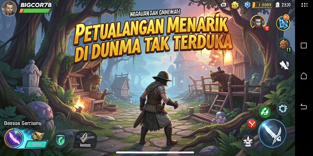 Tampilan gameplay yang memukau dalam petualangan epik.