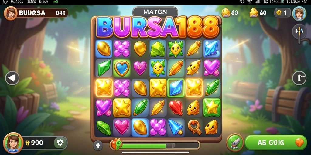 Tampilan gameplay BURSA188 yang seru dan penuh warna.