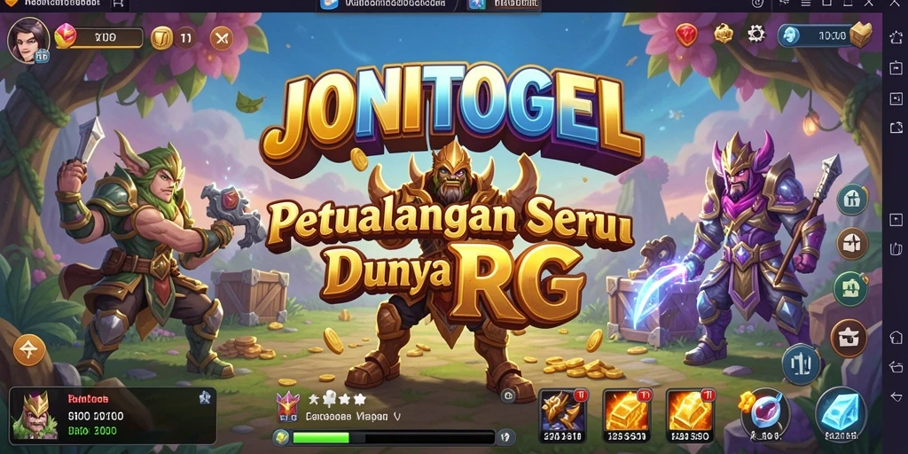 Tampilan gameplay JONITOGEL yang menampilkan aksi seru dan karakter unik.