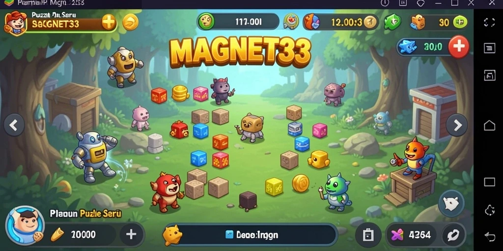 Tampilan gameplay MAGNET33 dengan tantangan Puzzle yang menarik.
