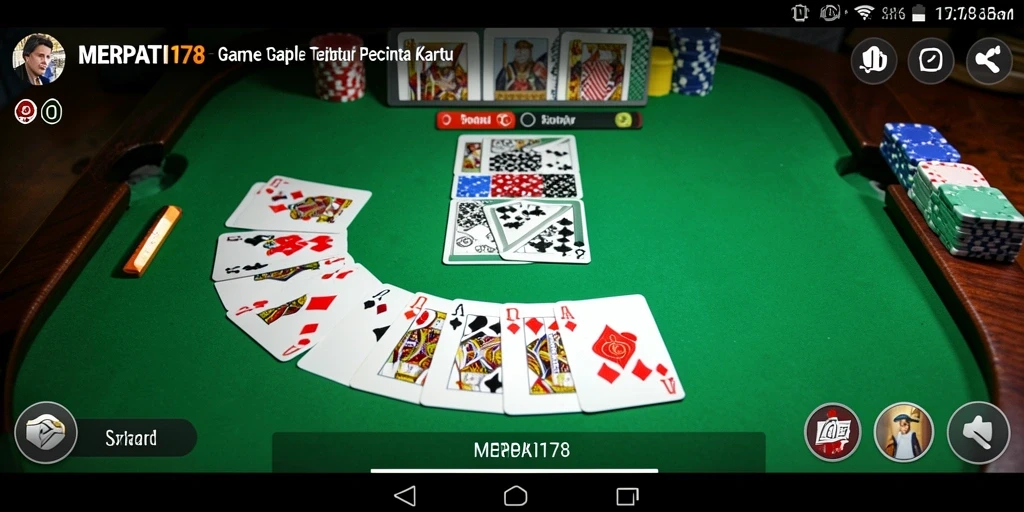 Tampilan gameplay seru dari MERPATI178 saat bermain Gaple.