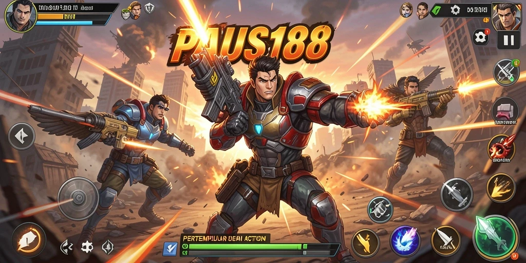 Screenshot PAUS188 menampilkan aksi yang mendebarkan dan grafis menarik.