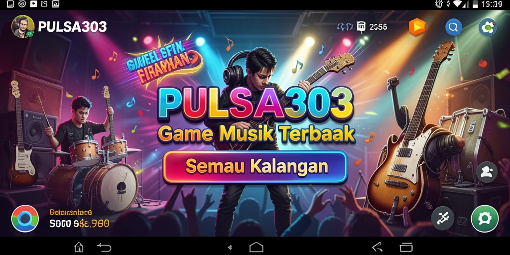 Tampilan permainan <strong>PULSA303</strong> yang menarik dengan lagu-lagu favorit.