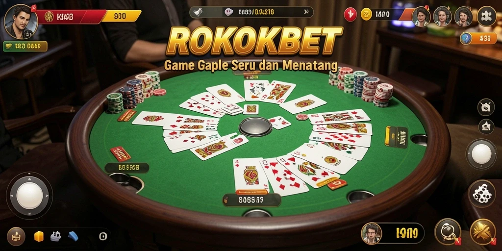Tampilan gameplay Gaple yang menarik di ROKOKBET.