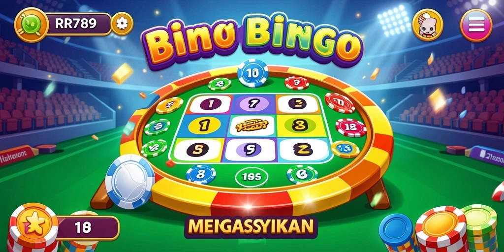 Tampilan gameplay seru di RR789 dengan suasana Bingo yang meriah.