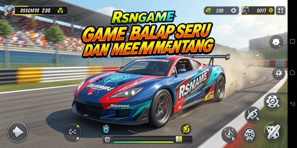 Tampilan menegangkan dari balapan RSNGAME yang penuh aksi.