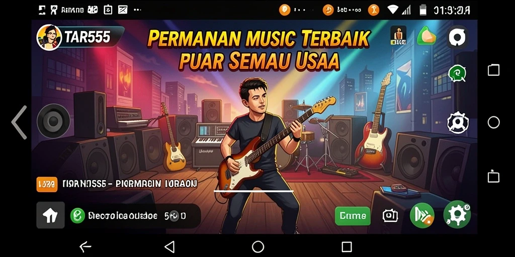 TAR555 menampilkan gameplay musik yang menarik dan interaktif.