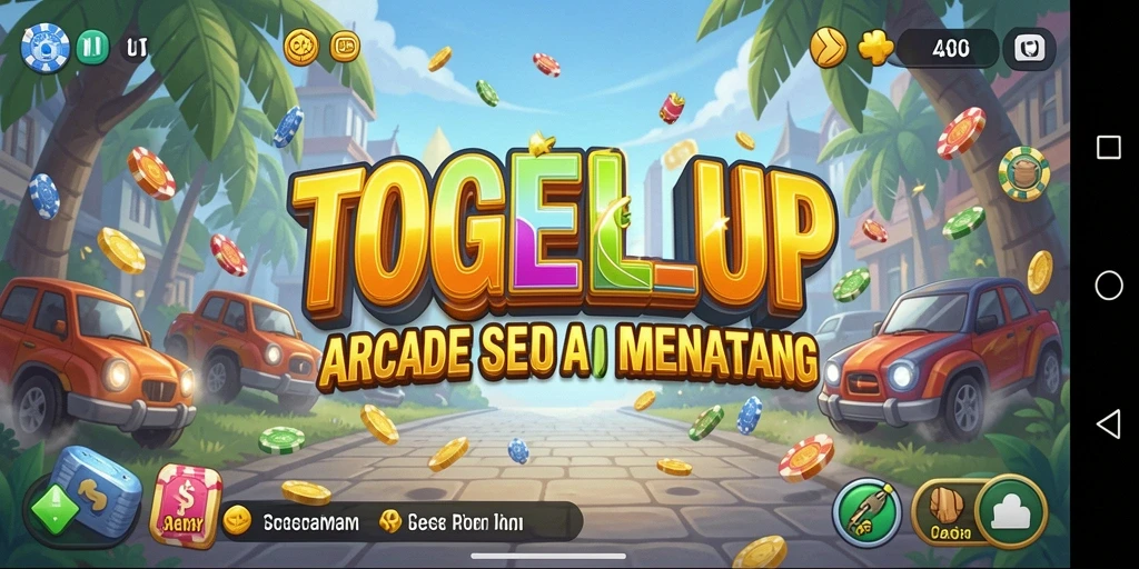 Screenshot utama TOGELUP menunjukkan aksi cepat dalam permainan Arcade.